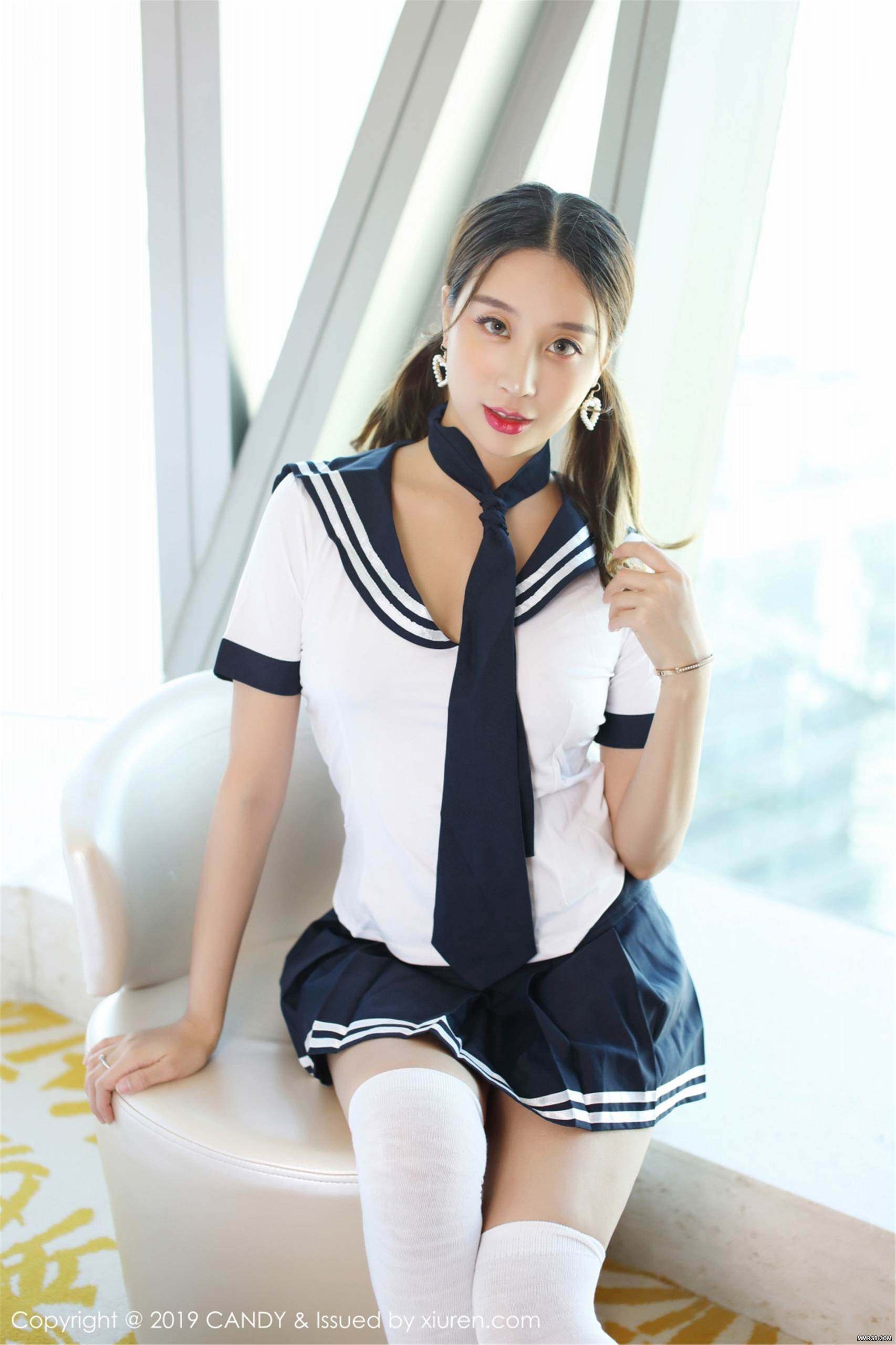 MMRGB.COM_Candy网红馆_2019.07.12_Vol.073_筱慧_制服_Candy糖果画报_001.jpg